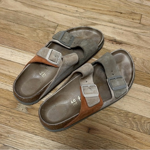 Arizona Split Hex Birkenstock Sandals Sandcastle / Faded Khaki size 40 (9/9.5) - Picture 4 of 5